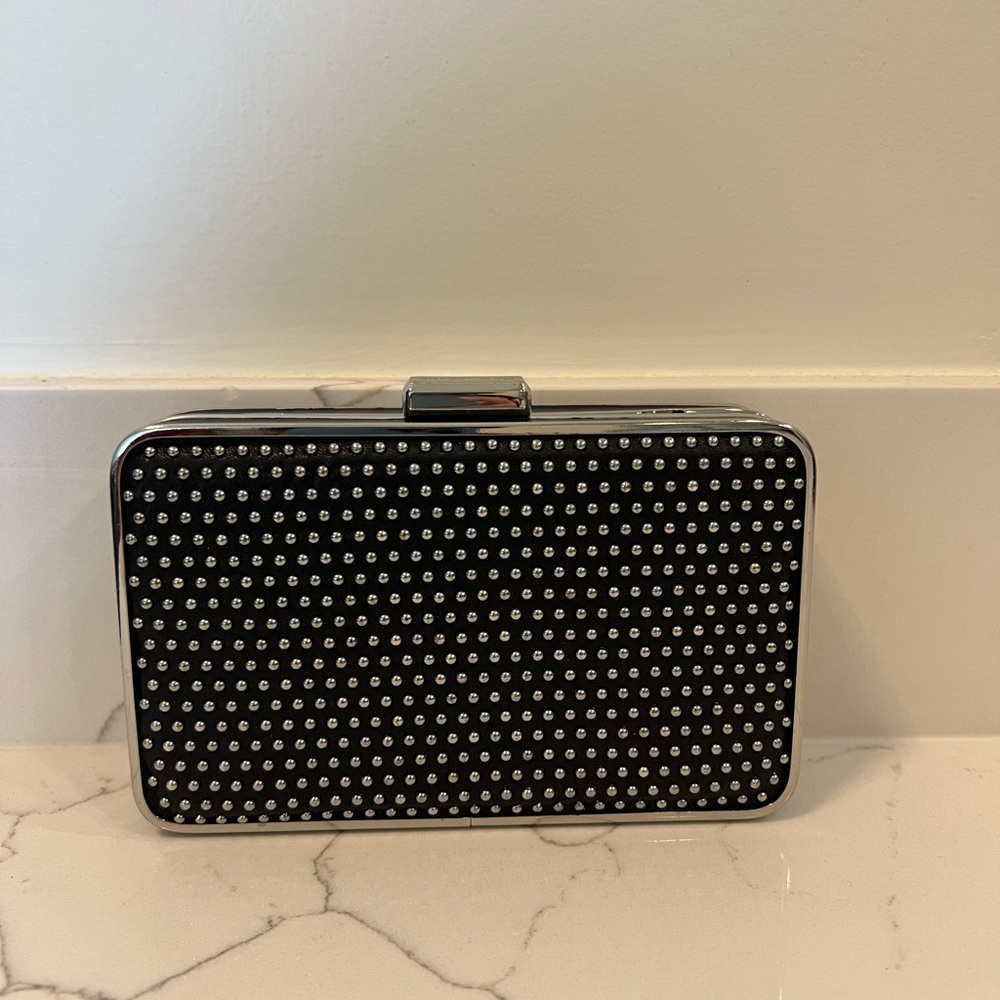Michael Kors Black and Silver Portable Evening Clutch